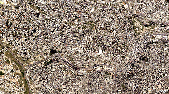 Aerial photograph of Amman, Jordan